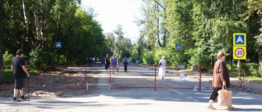 Строительство пешеходной улицы возле школы №5, Ивантеевка, Московская область
