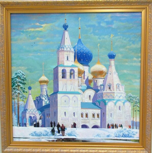Картина одного из участников выставки, Центральная городская библиотека, Ивантеевка